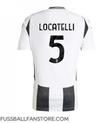 Juventus Manuel Locatelli #5 Replik Heimtrikot 2024-25 Kurzarm